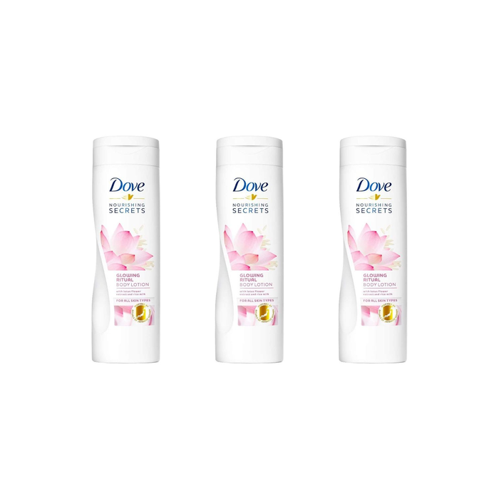 Dove Lotus Flower & Rice Milk Body Lotion 250ml - Pack of 3