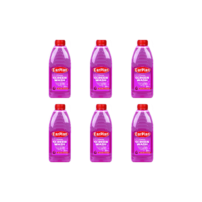 CarPlan Cherry Screen Wash High Power Concentrated 1L - Pack of 6