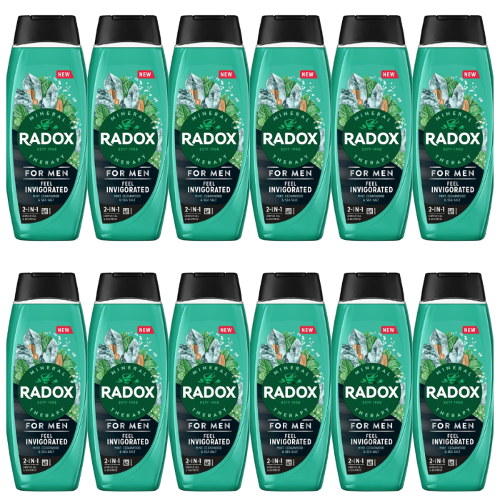 Radox Feel Invigorated Men’s Shower Gel 450ml - Pack of 12