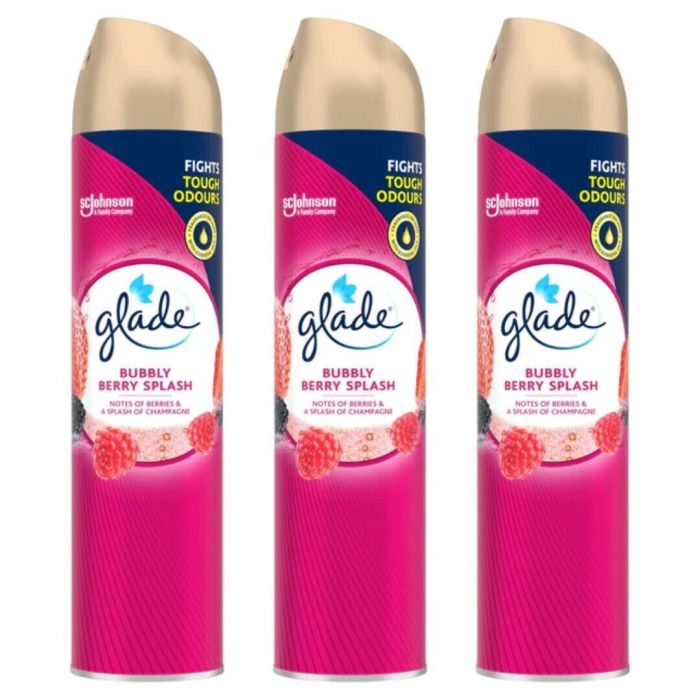 Glade Bubbly Berry Splash aerosol room spray 300ml strawberry blackberry champagne
