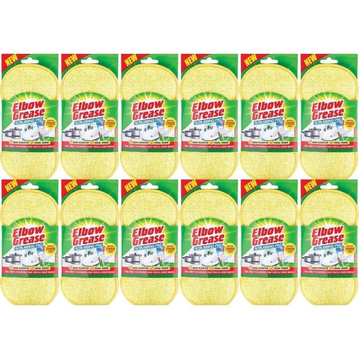 Elbow Grease Scrubbing Pad Non Scratch Dual Sided - Pack of 12