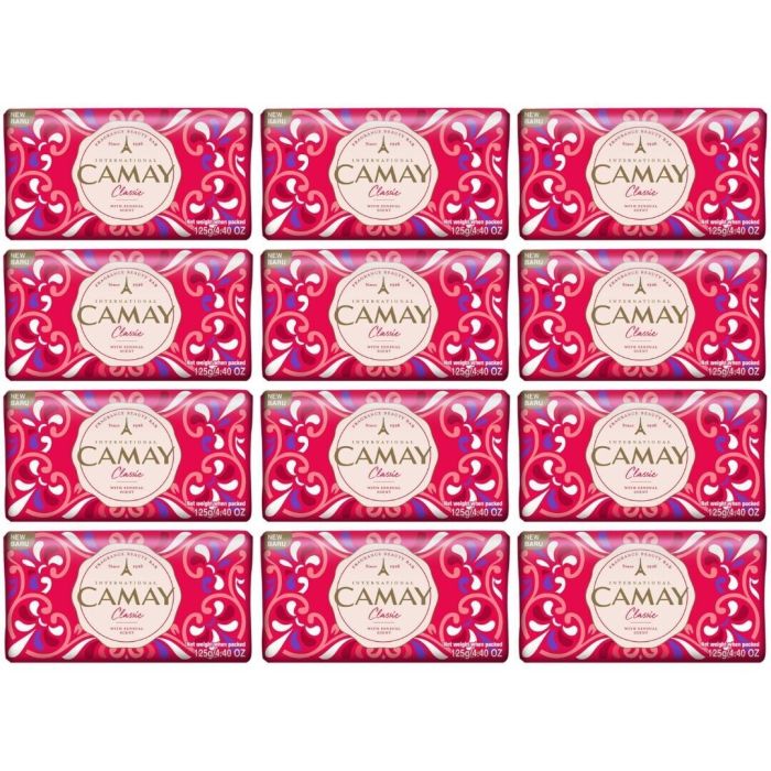 Camay Classic Fragrance Beauty Bar With Sensual Scent 125g - Pack of 12