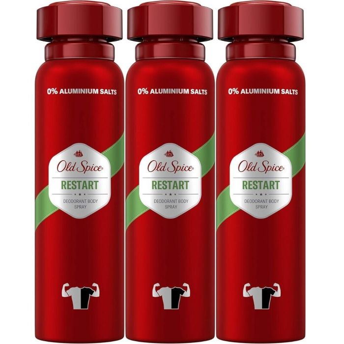 Old Spice Deodorant Body Spray for Men Restart 150ml - Pack of 3