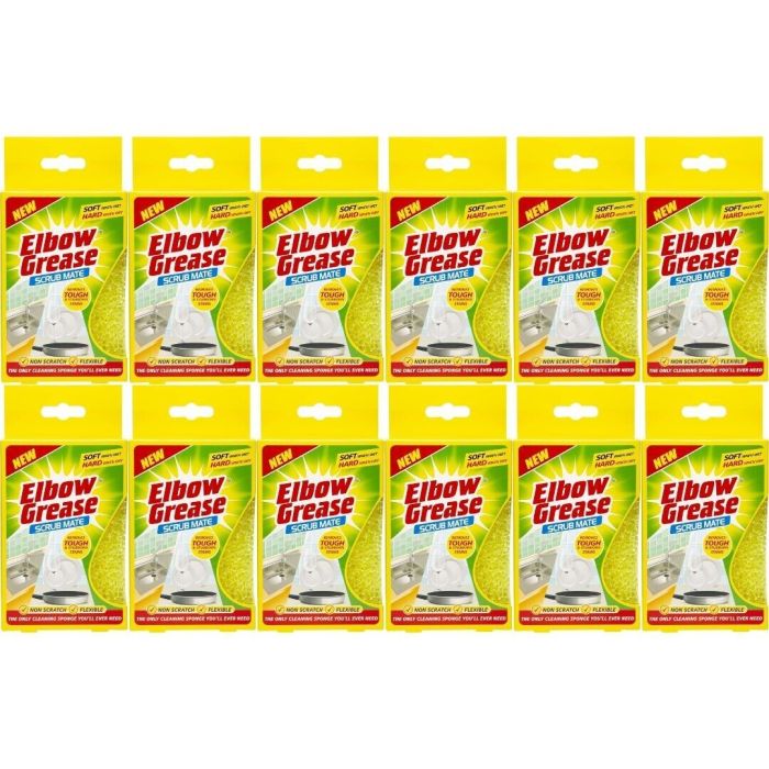 Elbow Grease Scrub Mate Cleaning Non Scratch Sponge - Pack of 12