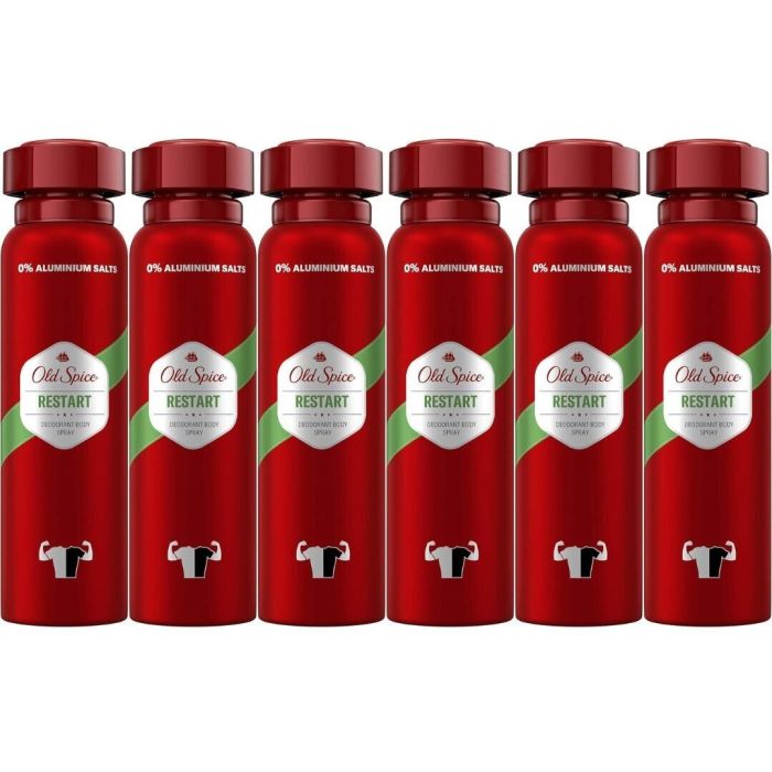 Old Spice Deodorant Body Spray for Men Restart 150ml - Pack of 6