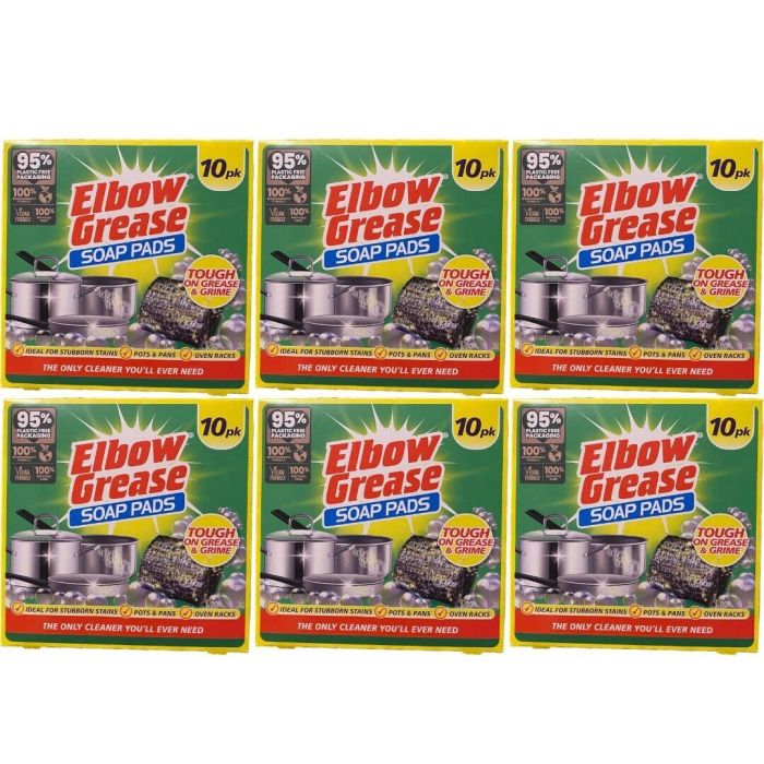 Elbow Grease Soap Pads 10 Pads Pack - Pack of 6