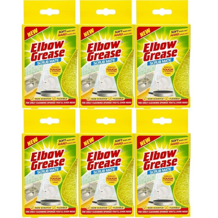 Elbow Grease Scrub Mate Cleaning Non Scratch Sponge - Pack of 6