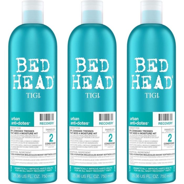 TIGI Urban Antidotes Recovery Moisturising Conditioner for Dry, Damaged Hair 750ml - Pack of 3