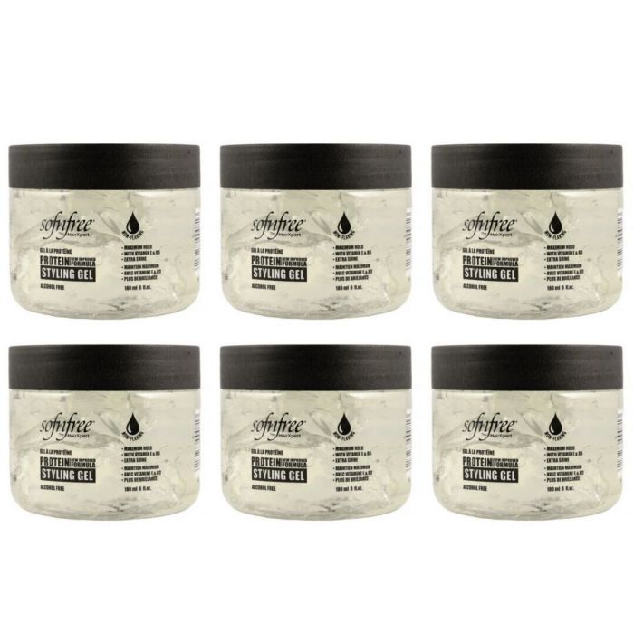 Sof n Free Protein Styling Gel Clear 177ml - Pack of 6