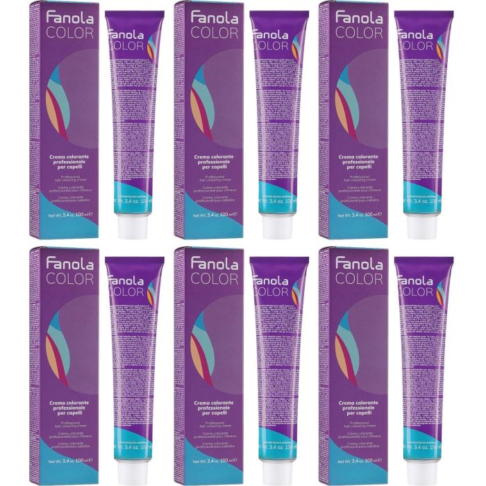 Fanola Hair Color Cream Red Booster R.66 100ml - Pack of 6