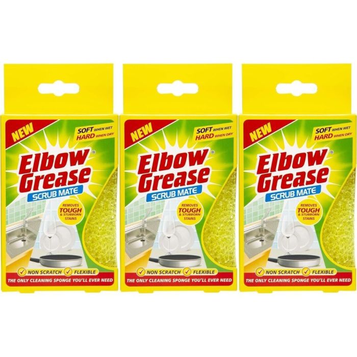 Elbow Grease Scrub Mate Cleaning Non Scratch Sponge - Pack of 3