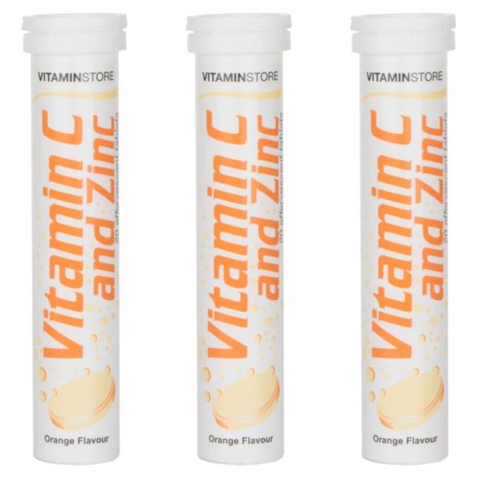 Vitamin Store Effervescent Vit C & Zinc Tabs - Pack of 3