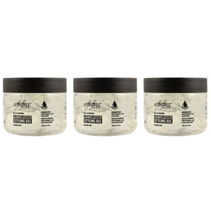 Sof n Free Protein Styling Gel Clear 177ml - Pack of 3