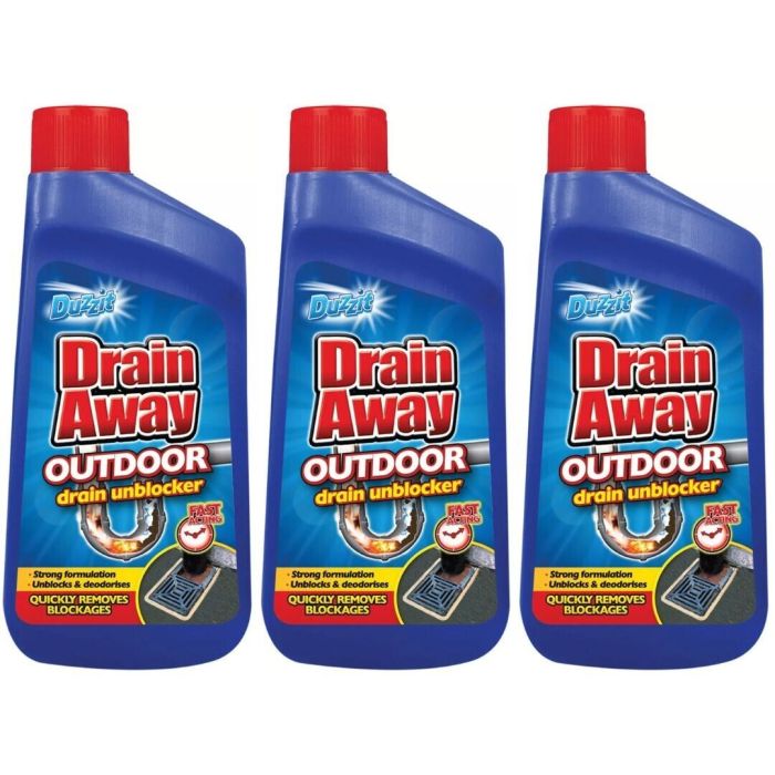 Duzzit Drain Unblocker Drain Away Outdoor 400ml - Pack of 3