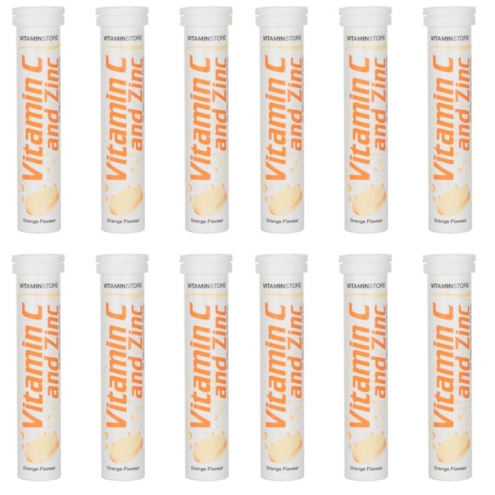 Vitamin Store Effervescent Vit C & Zinc Tabs - Pack of 12