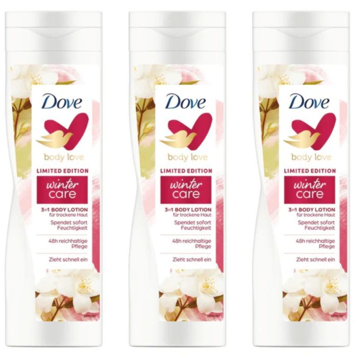Dove Winter Care 3 IN 1 Body Lotion 250ml - Pack of 3