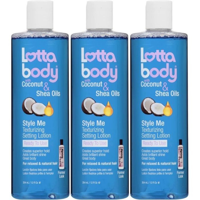 Lotta Body Texturizing Setting Lotion Style Me with Coconut & Shea Oil 354ml - Pack of 3