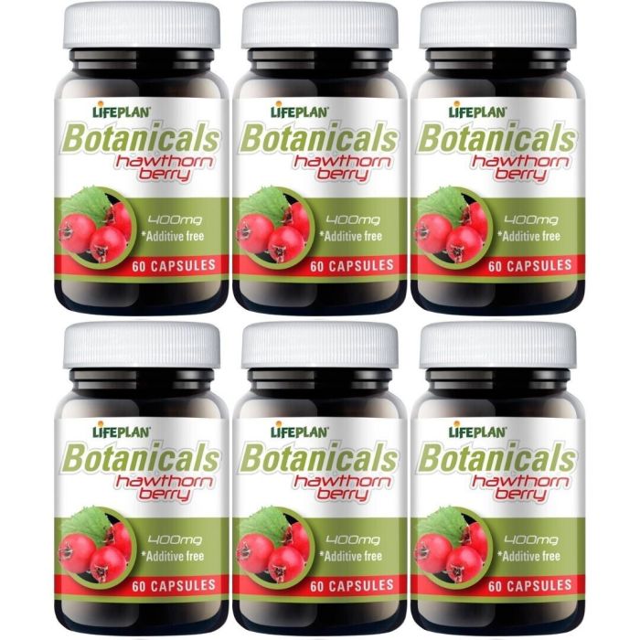 Lifeplan Hawthorn Berry 400mg 60 Capsules - Pack of 6