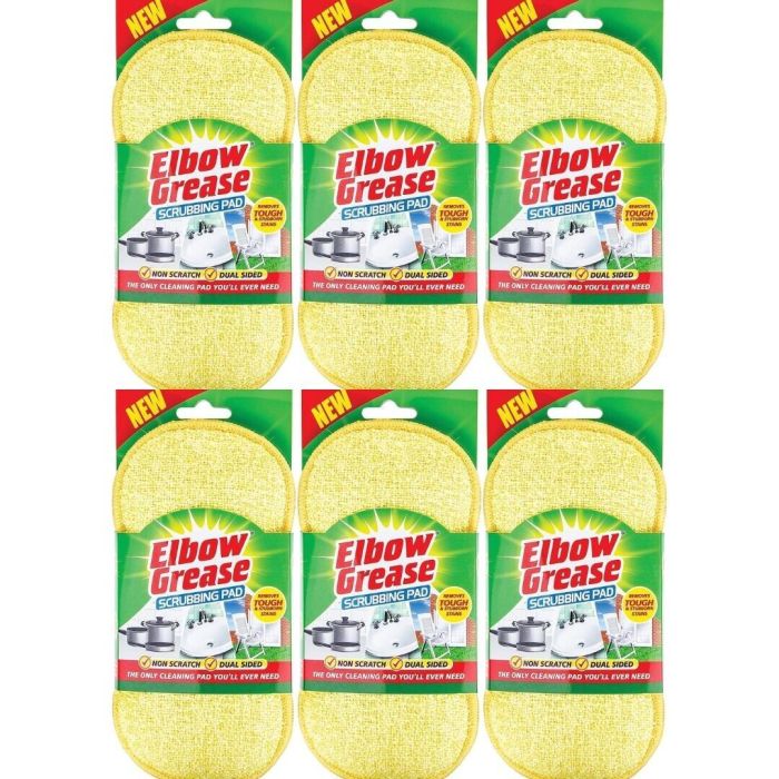 Elbow Grease Scrubbing Pad Non Scratch Dual Sided - Pack of 6