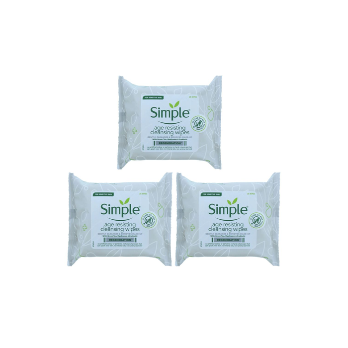 Simple Regeneration Age-Resisting Wipes 25 Pieces - Pack of 3