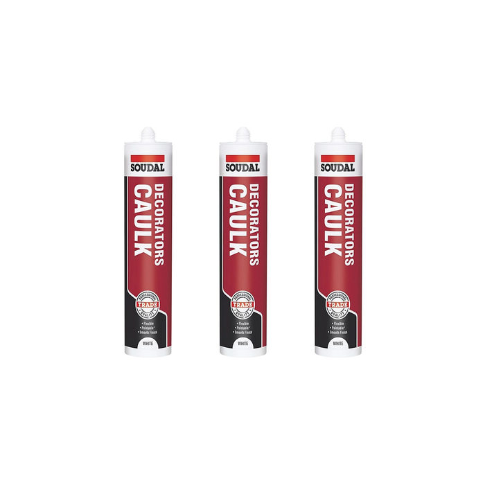 Soudal Decorators Caulk White 290ml paintable interior sealant and filler
