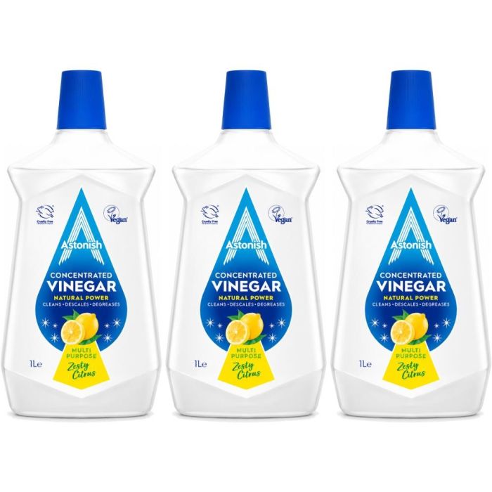 Astonish Concentrated Vinegar Multi-purpose Cleaner 1L - Pack of 3
