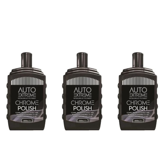 Auto Extreme Chrome Polish Liquid 500ml - Pack of 3