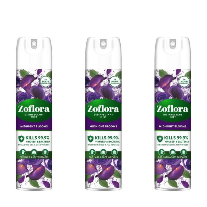 Zoflora Midnight Blooms Disinfectant Mist Spray 300ml - Pack of 3