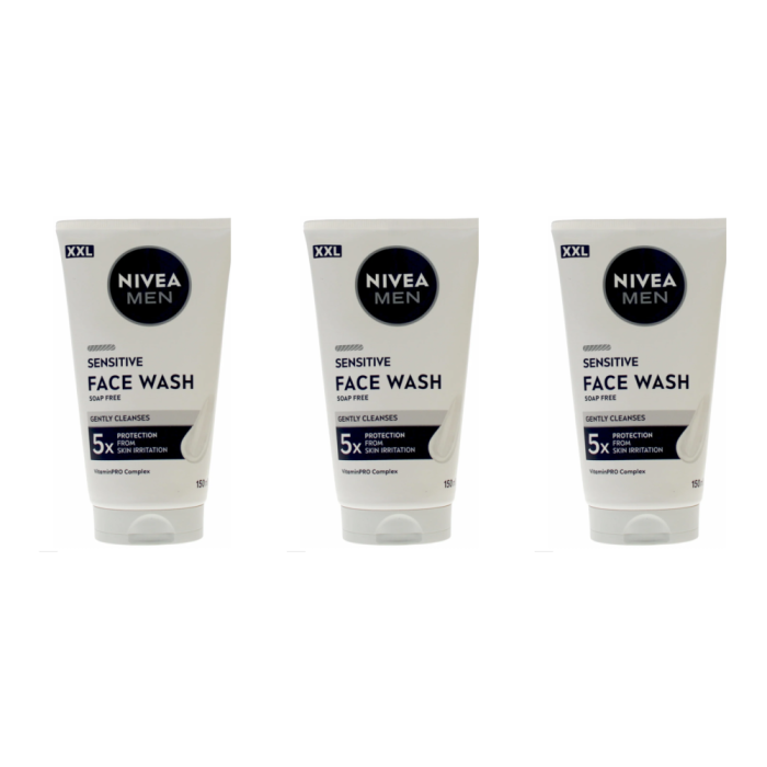 Nivea Men Vitamin Pro Complex Sensitive Face Wash 150ml - Pack of 3