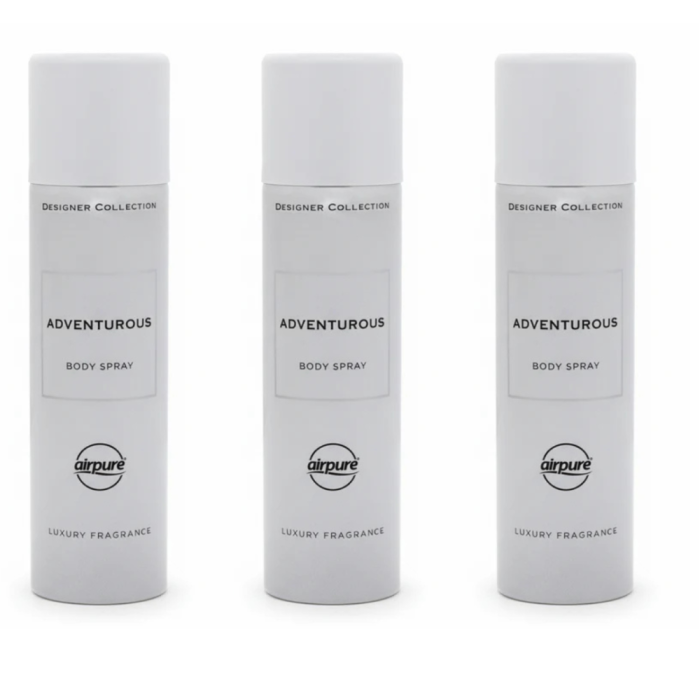 AirPure Designer Collection Adventurous Body Spray 150ML - Pack of 3