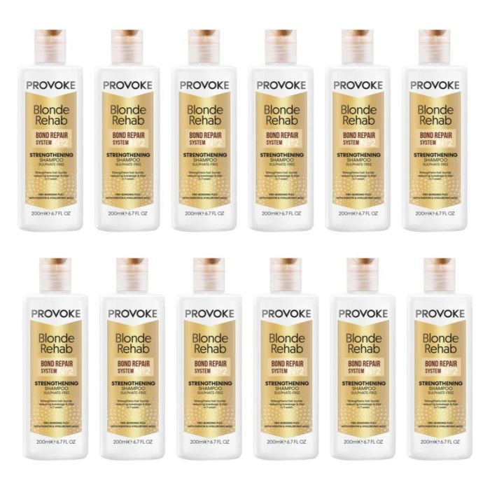 PROVOKE Blonde Rehab Bond Repair N0'2 Strengthening Shampoo 200 ML - Pack of 12