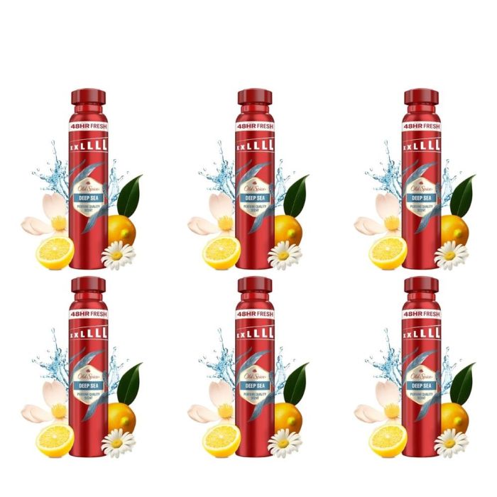 Old Spice Deep Sea Deodorant Spray 250ml - Pack of 6