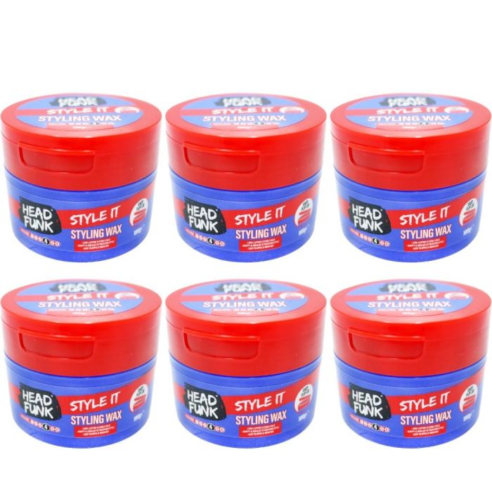 Head Funk Style It Flexible Hold Level 4 Hair Styling Wax 100g - Pack of 6