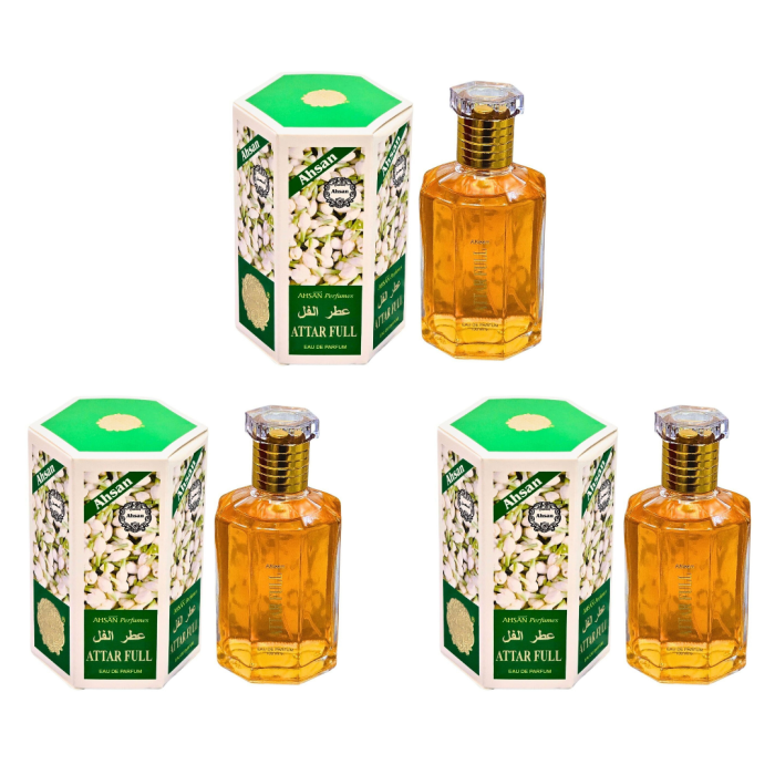Ahsan Original Attar Full Jasmine Perfume Spray 100ml - Pack of 3