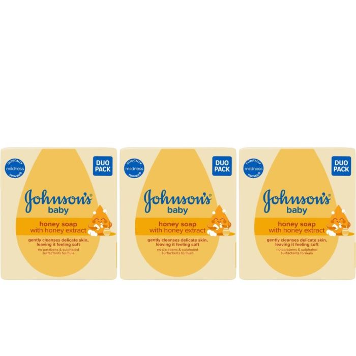 Johnsons Baby Honey Soap Twin Pack 90g - Pack of 3