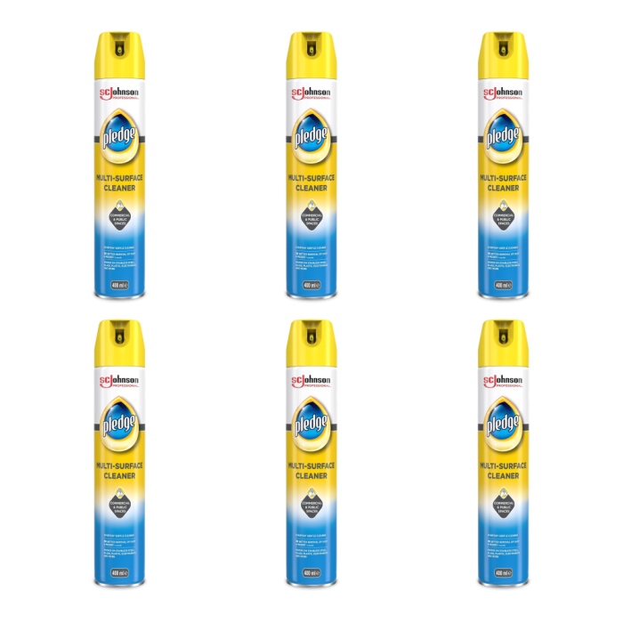 Pledge Multi Surface Cleaner Spray 400ml - Pack of 6