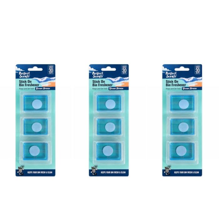 Perfect Scents Ocean Breeze Stick On Bin Freshener 3 Pcs - Pack of 3