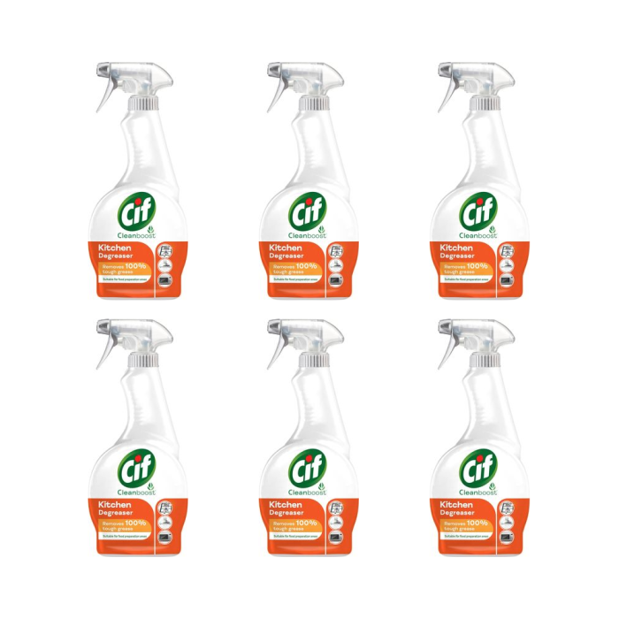 Cif Cleanboost Kitchen Degreaser Spray 500 ML - Pack of 6
