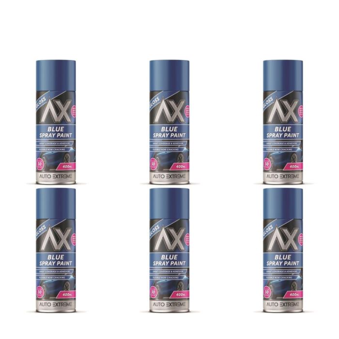 Auto Extreme Blue Gloss Spray Paint 400ml - Pack of 6