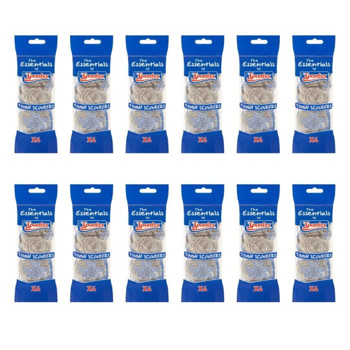 Spontex Essentials Tough Scourer 4 PK - Pack of 12