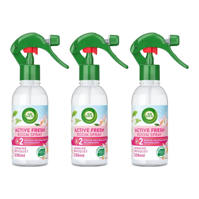 Airwick Active Fresh Jasmine Bouquet air freshener room spray 236ml 
