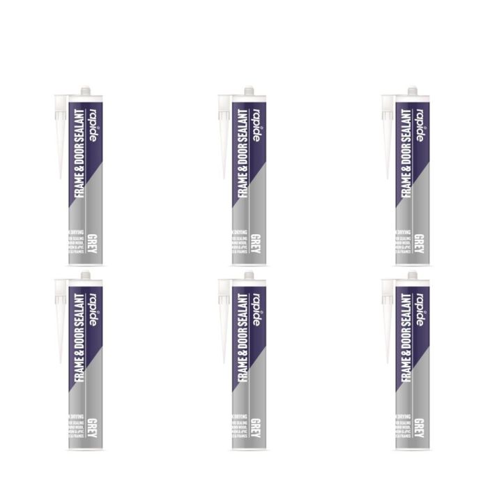 Rapide Frame & Door Sealant Grey 260ml - Pack of 6