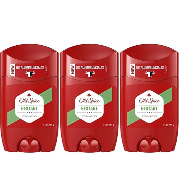 Old Spice Restart Deodorant Stick 50ml - Pack of 3
