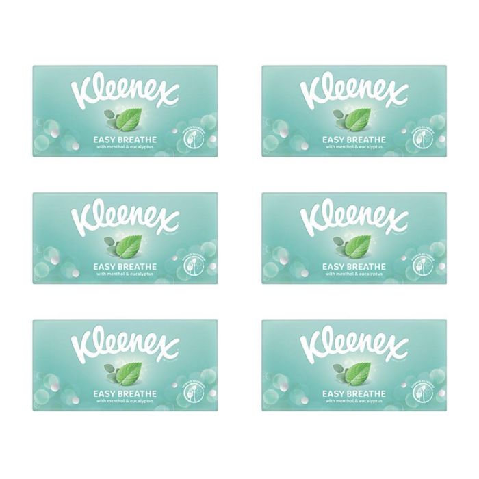 Kleenex Easy Breathe Facial Tissues 56 Sheets - Pack of 6