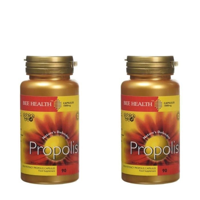 Bee Health Propolis Food Supplement 90 Capsules - Pack of 2