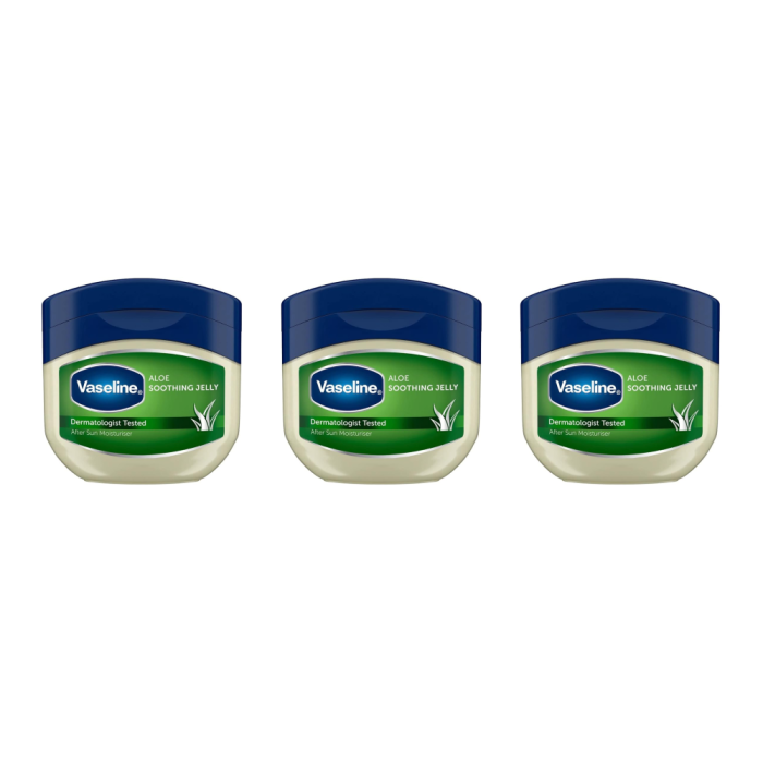 Vaseline Aloe Soothing Petroleum Jelly 50 ML - Pack of 3