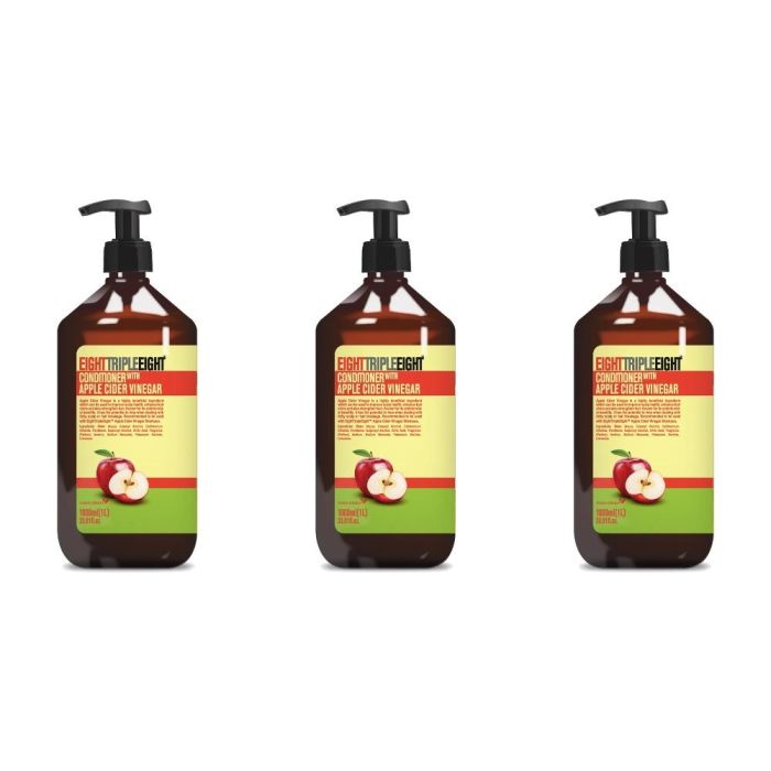 Eight Triple Eight Apple Cider Vinegar Conditioner 1L - Pack of 3
