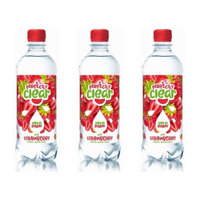 Perfectly Clear Still Strawberry Flavoured Spring Water 500ml - Pack of 3