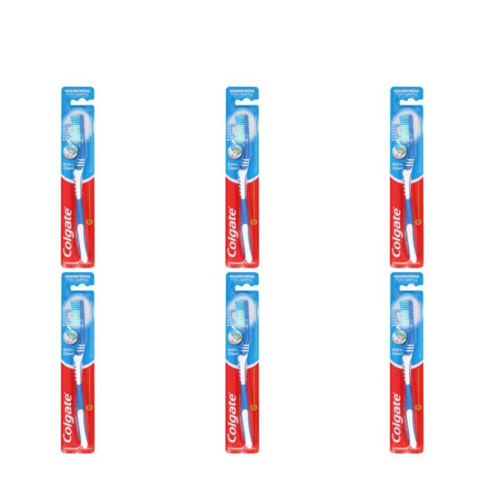 Colgate Extra Clean Medium Toothbrush 1 Piece - Pack of 6