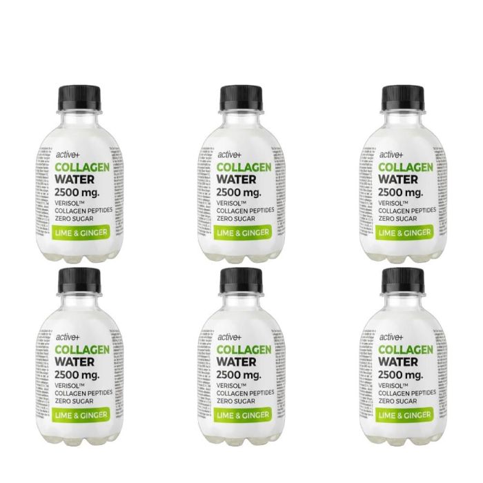 Active+ Collagen Water 2500mg Lime & Ginger 240ml - Pack of 6